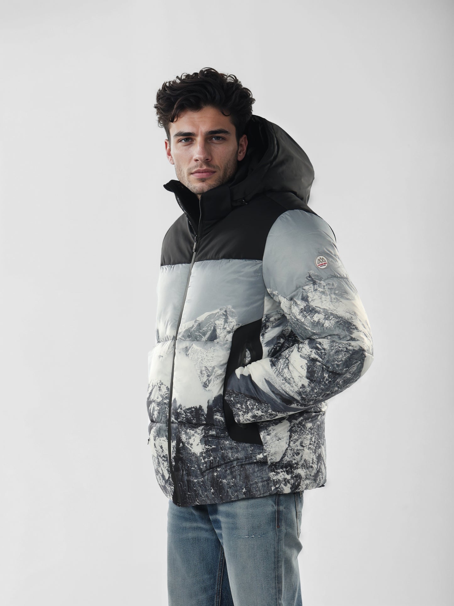 Chamonix - White Printed Polyamide Jacket