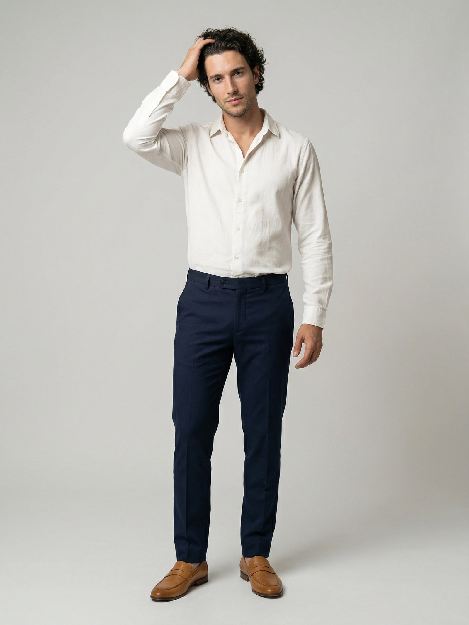 Celio Mens White Solid Regular Fit Cotton Shirts