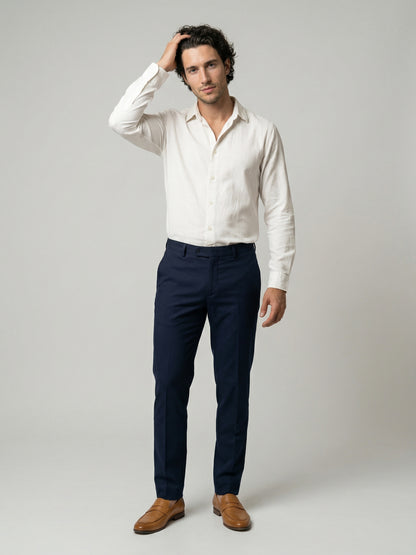 Celio Mens White Solid Regular Fit Cotton Shirts