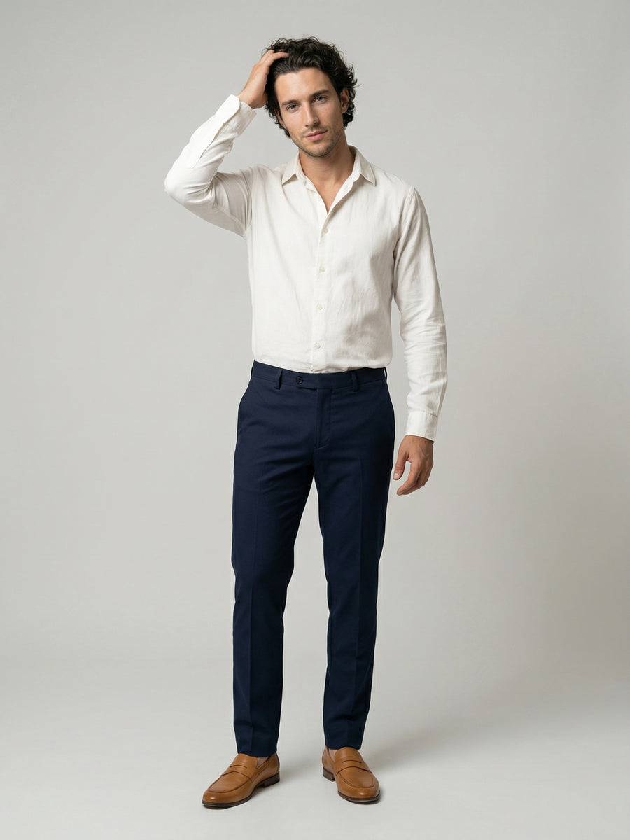 Celio Mens White Solid Regular Fit Cotton Shirts