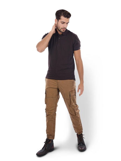 Brown Straight Fit Cargos