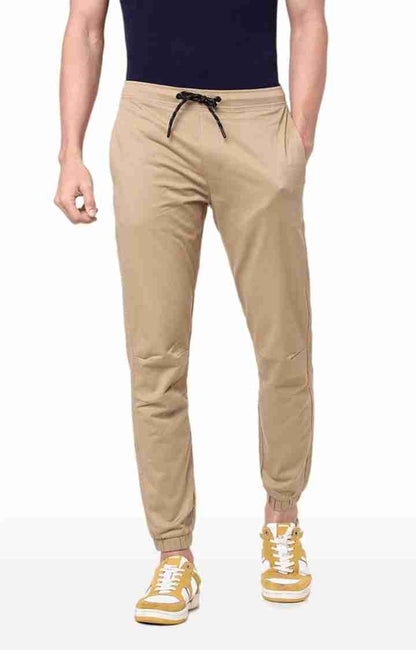 Beige Skinny Fit Joggers