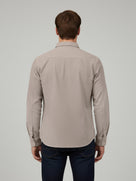 Celio* Beige Cotton Overshirt Men Solid Shirts