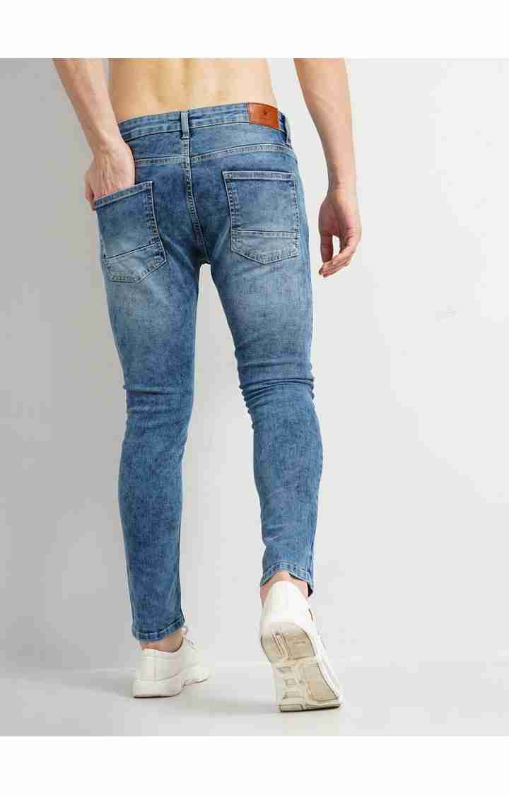 Blue Skinny Ankle Length Jeans