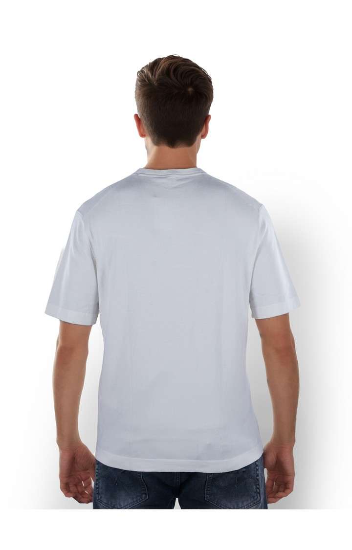 Celio* Solid Oversized Viscose White T-Shirt