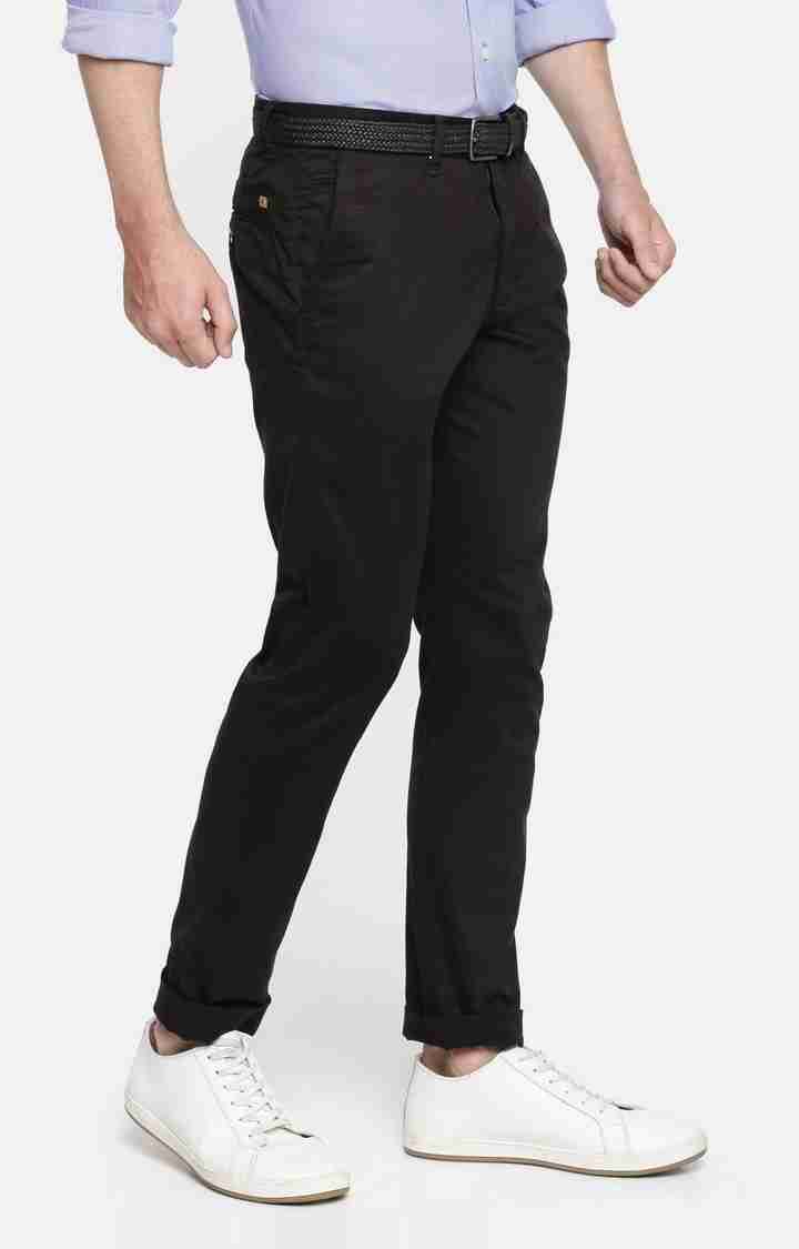 Black Regular Fit Trousers