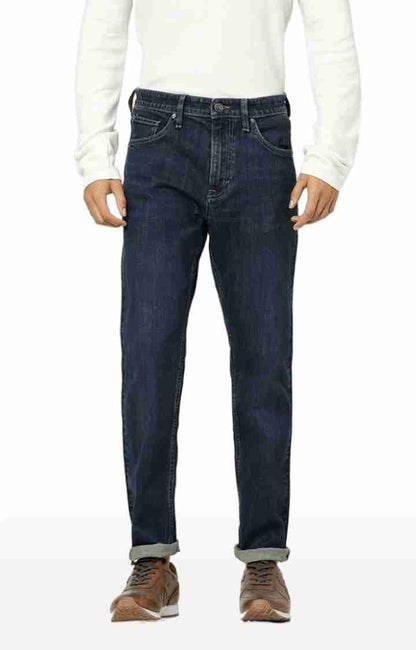 Navy Blue Straight Fit Jeans