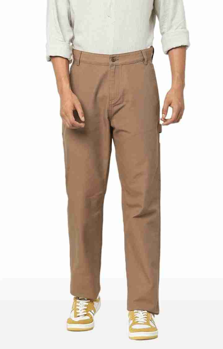 Brown Regular Fit Trousers