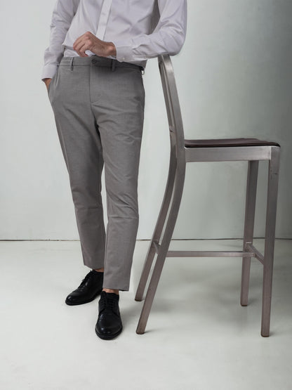 Grey Regular Fit Trousers