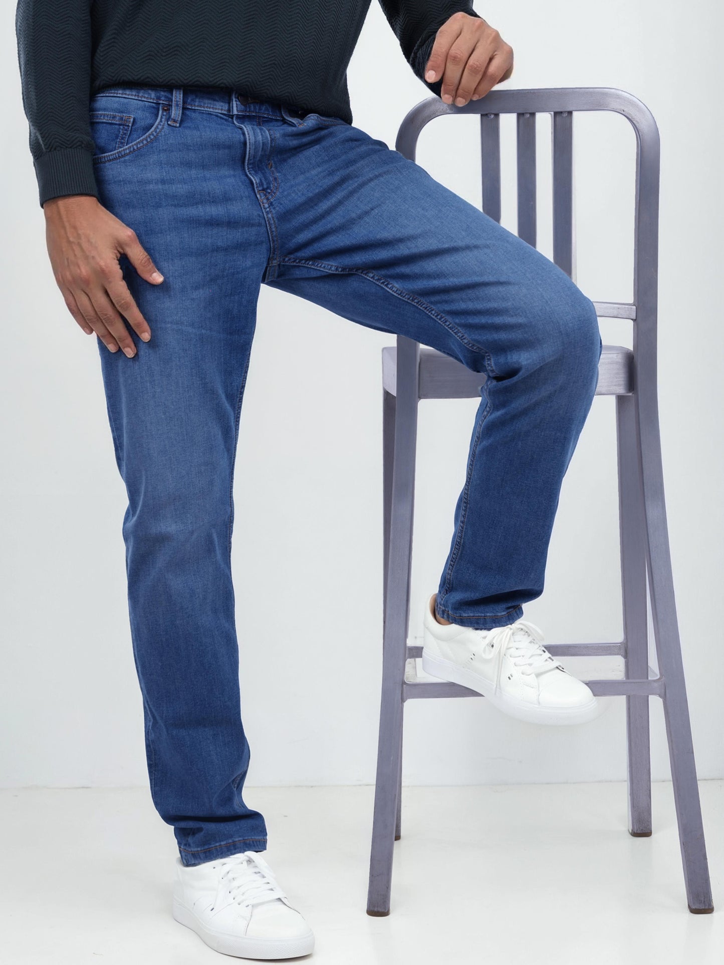 Blue Straight Fit Jeans