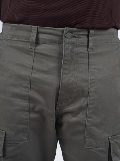 Green Straight Fit Cargos