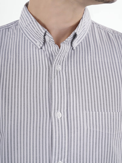 White Striped Cotton Shirt