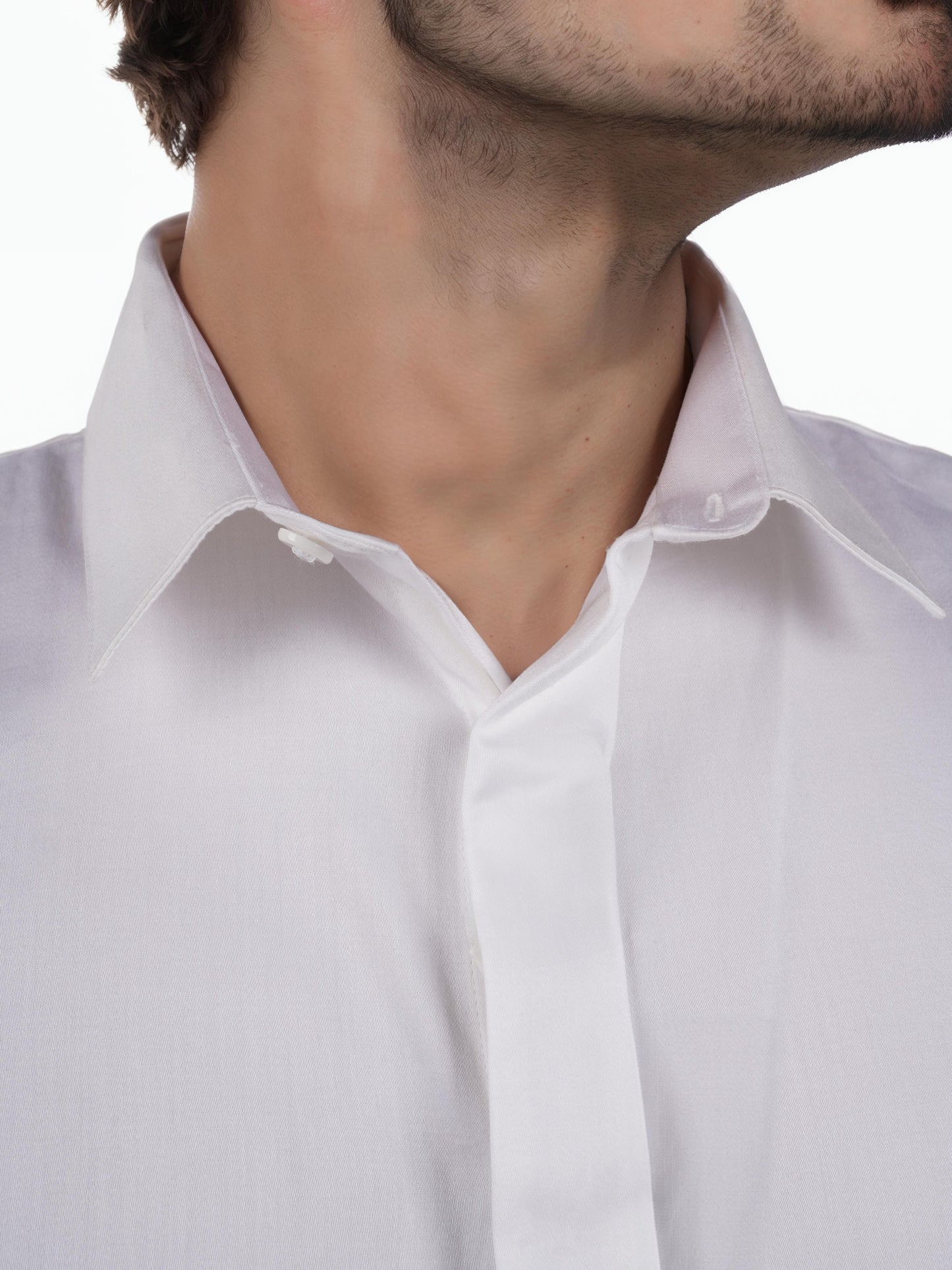 White Solid Cotton Shirt