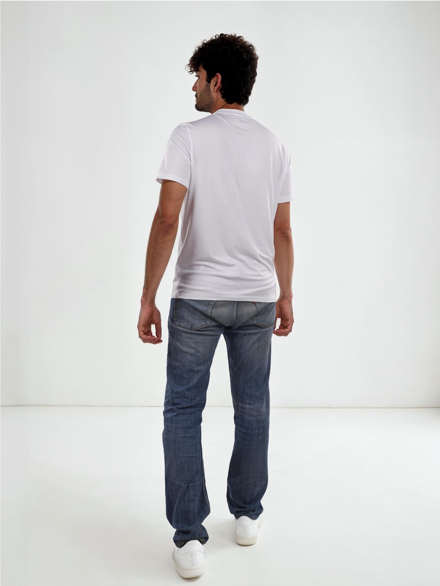 White Solid Cotton T-Shirt