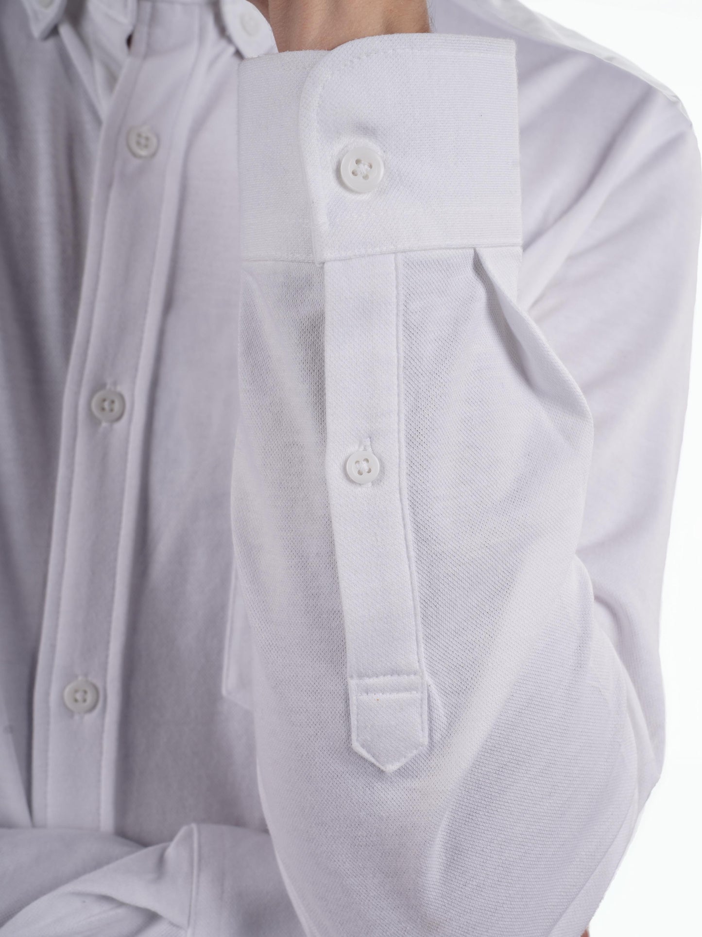 White Solid Cotton Shirt