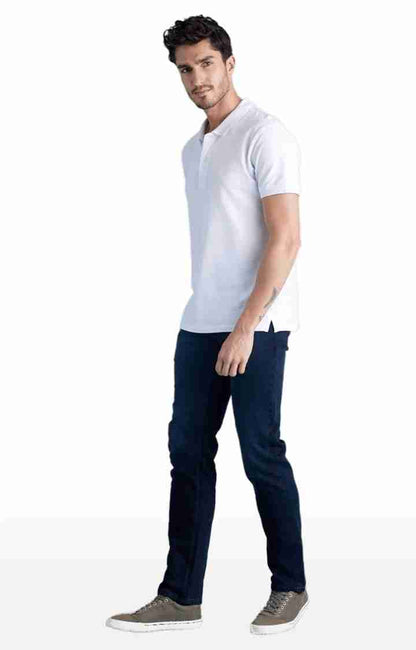 Blue Straight Slim Fit Jeans