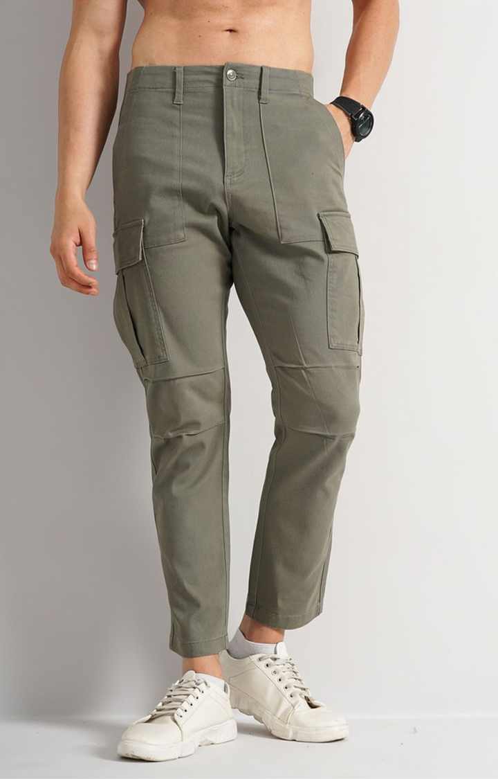 Olive Regular Fit Trousers