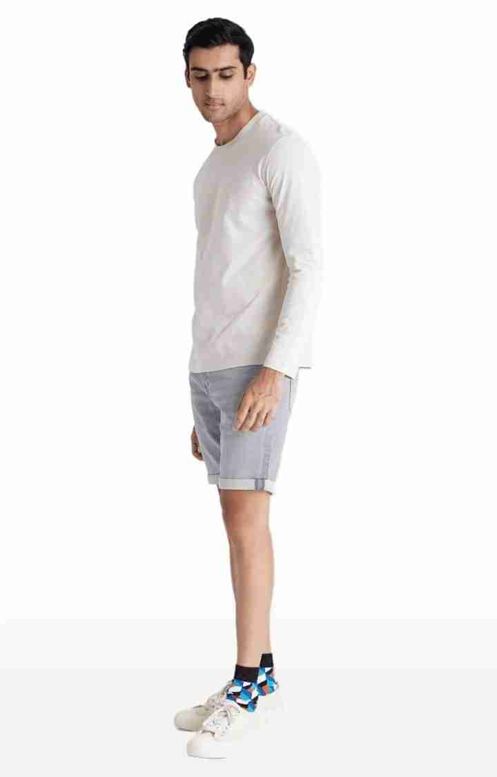 Grey Regular Fit Shorts