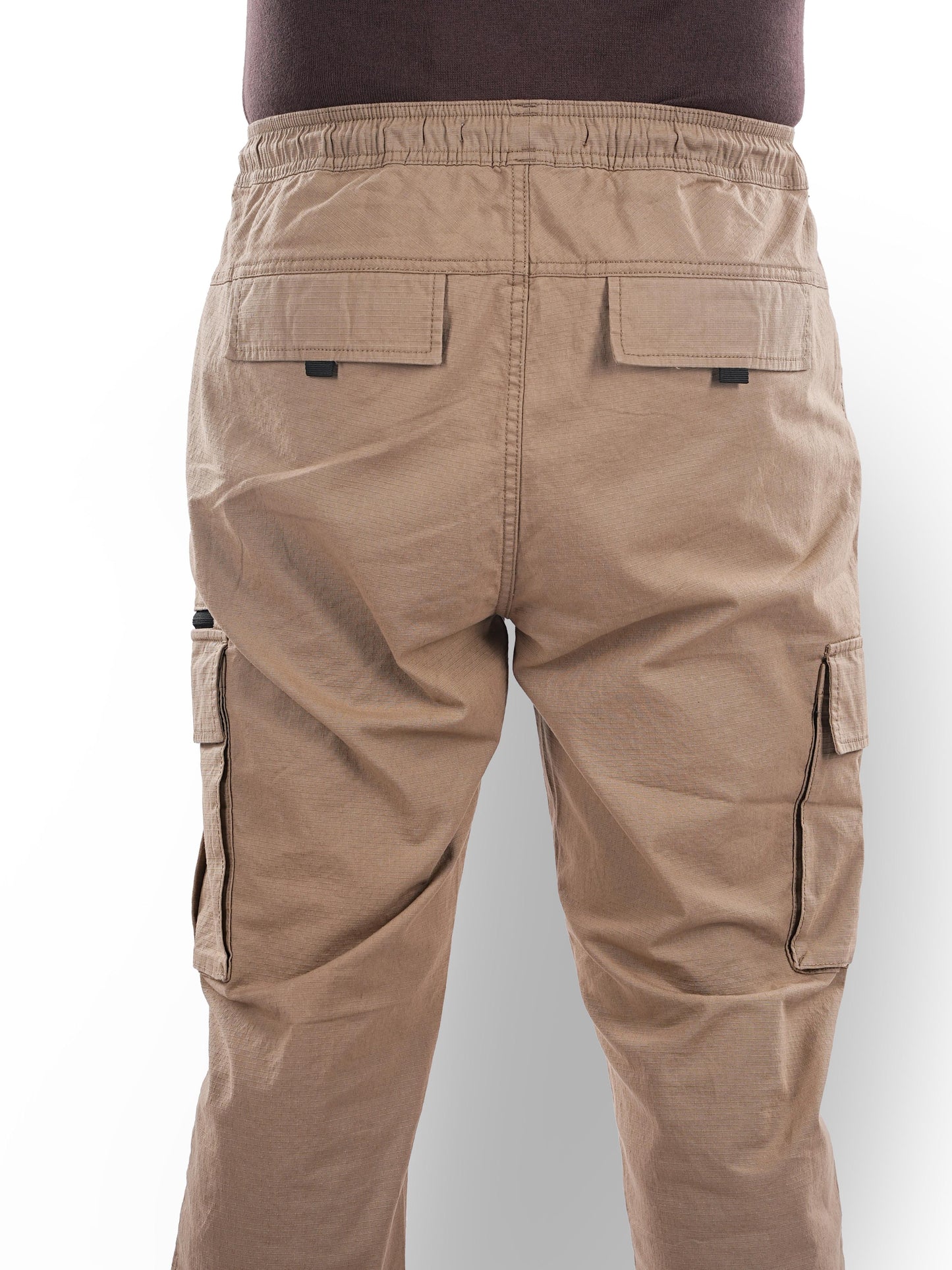 Beige Straight Fit Cargos