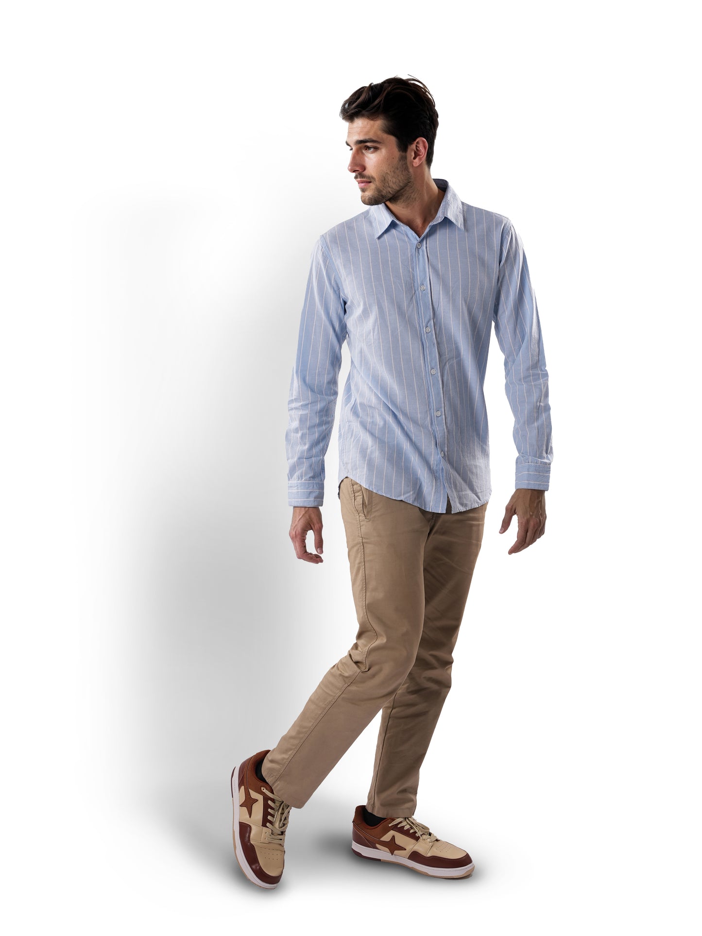 Blue Striped Linen Shirt