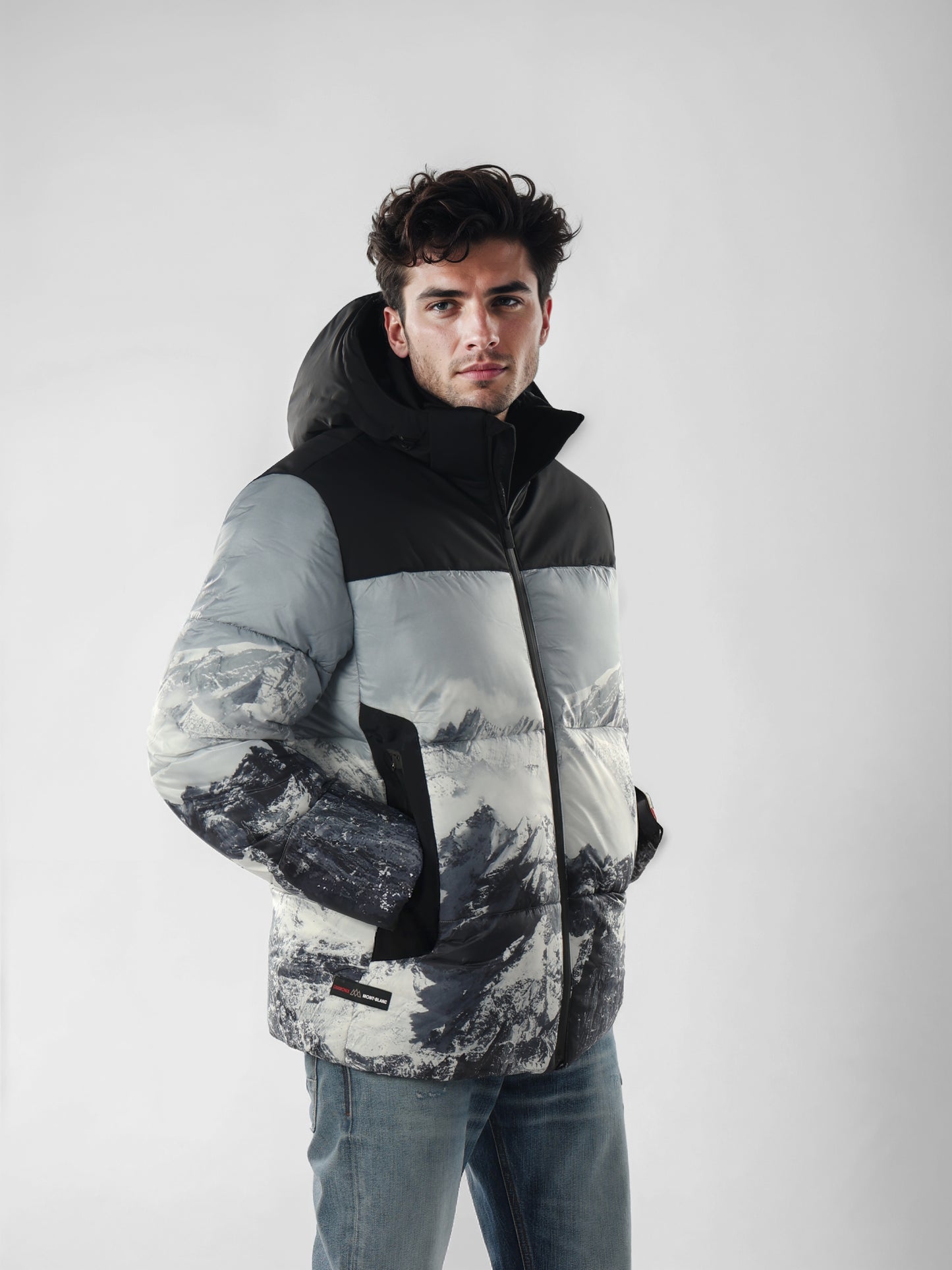 Chamonix - White Printed Polyamide Jacket