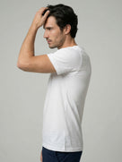 Celio Mens White Solid Slim Fit Cotton T-Shirts