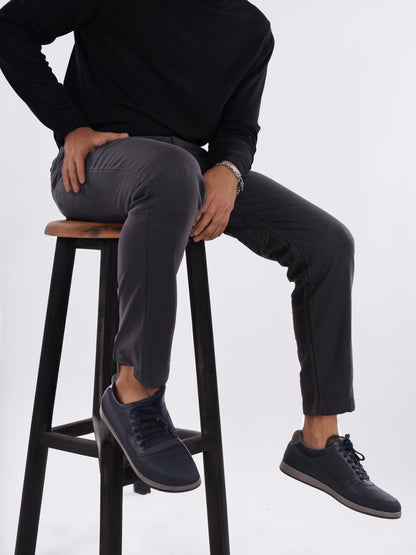 Grey Regular Fit Trousers