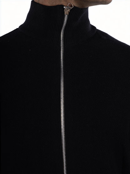 Black Solid Cotton Sweater