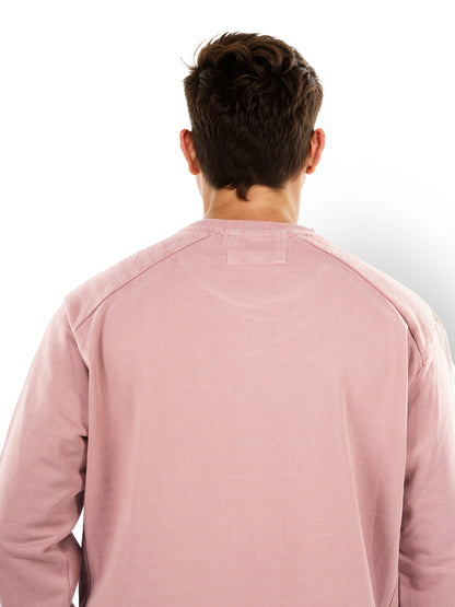 Pink Solid Cotton Sweatshirt