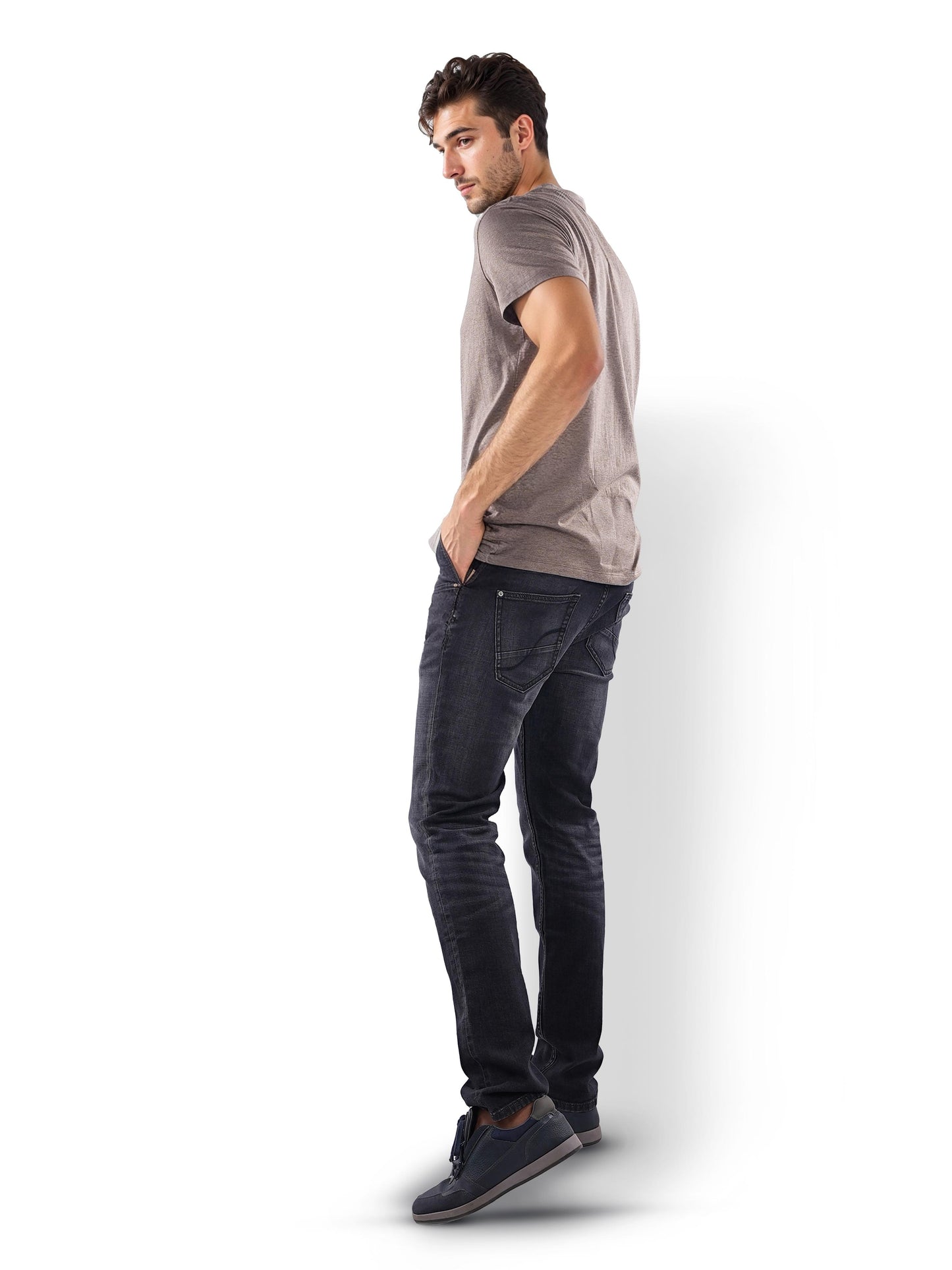 Black Straight Slim Fit Soft Touch Jeans