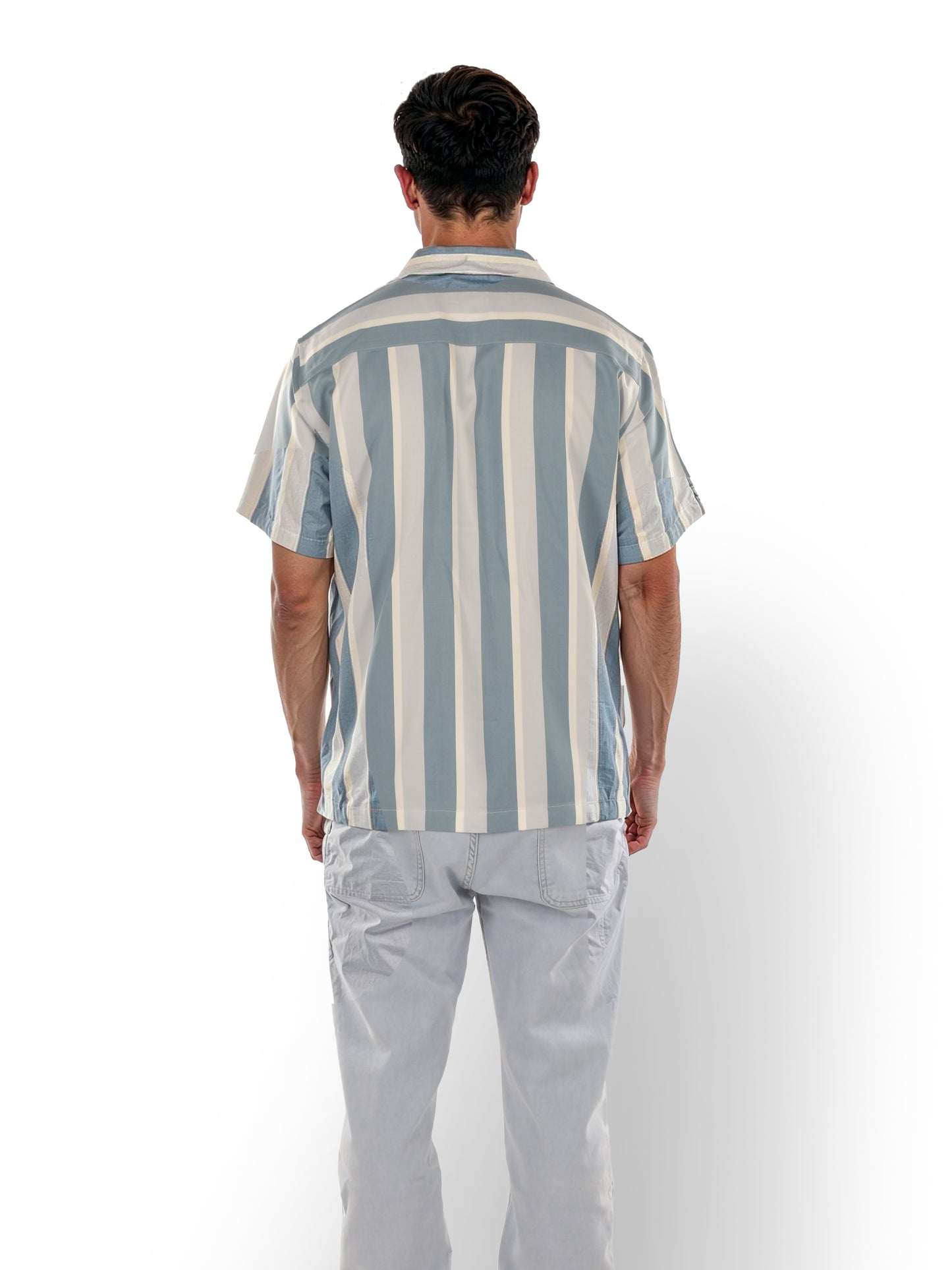 Blue Striped Viscose Shirt