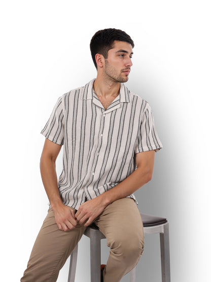 White Striped Cotton Shirt