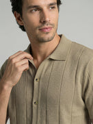 Celio Mens Beige Solid Regular Fit Cotton T-Shirts