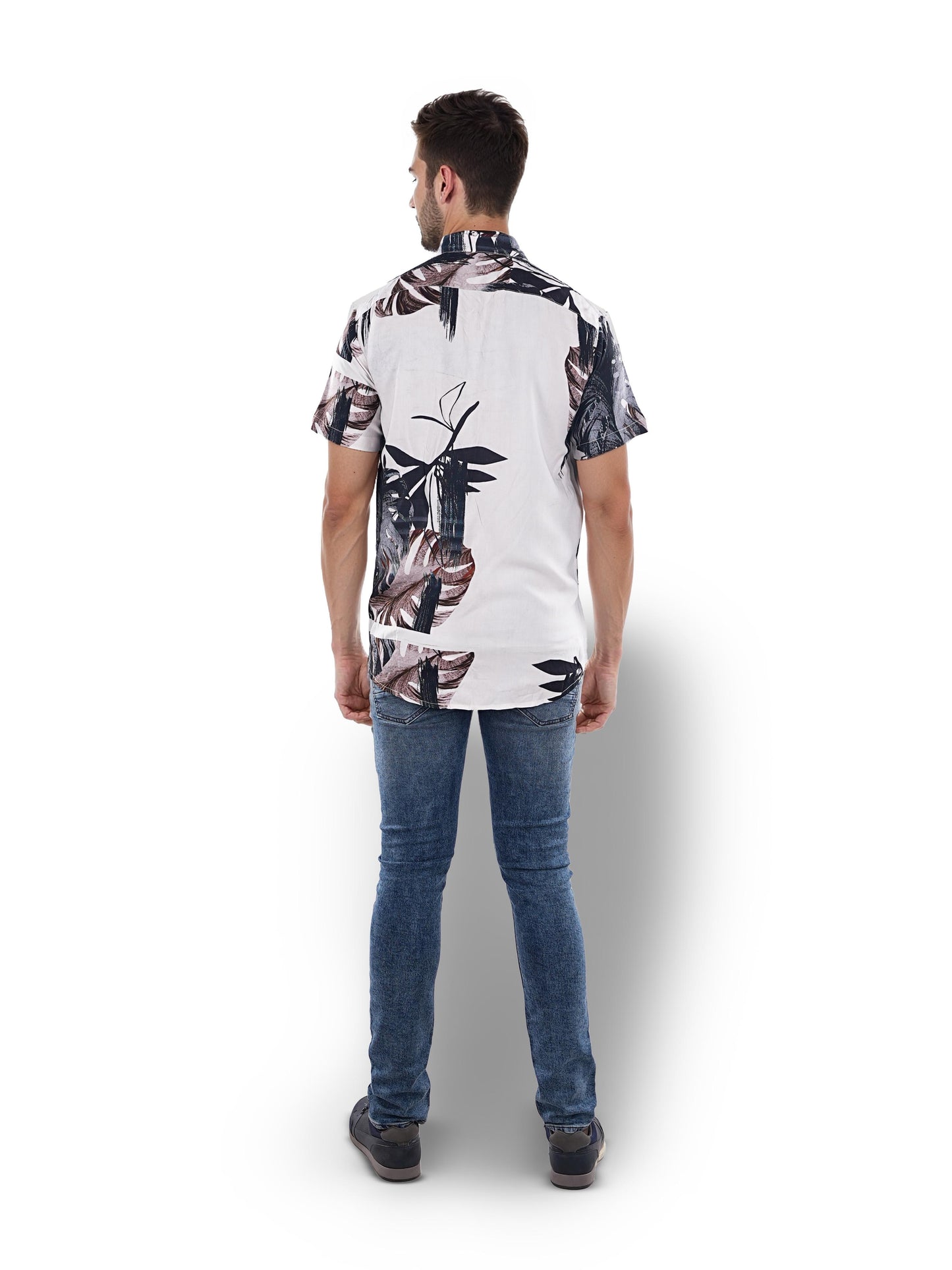 Off White Printed Viscose Shirt