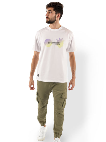 Rick & Morty White Printed Cotton T-Shirt