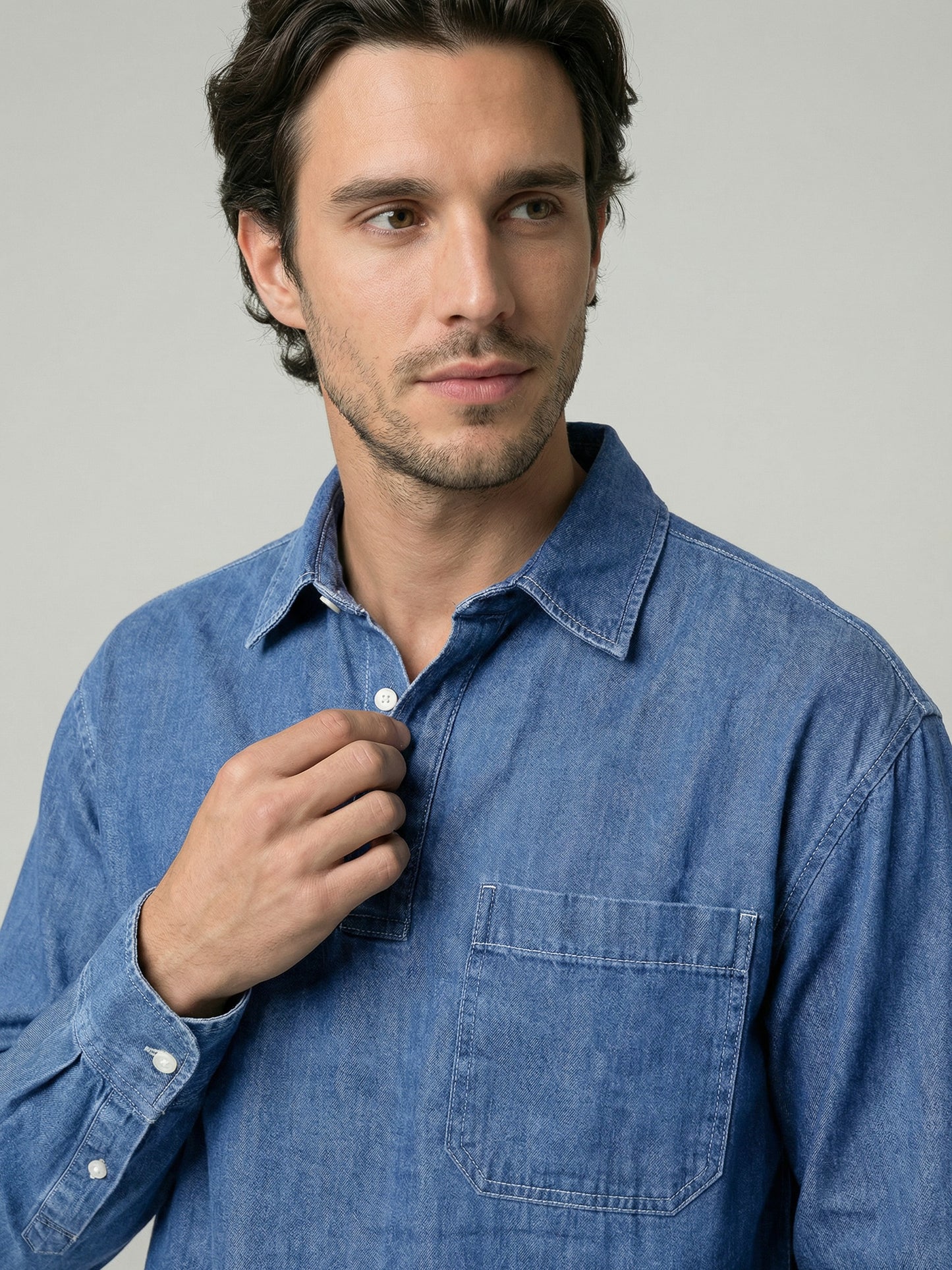 Celio Mens Blue Twill Regular Fit Cotton Shirts