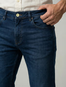 Celio Mens Blue Twill Slim Fit Modal Jeans