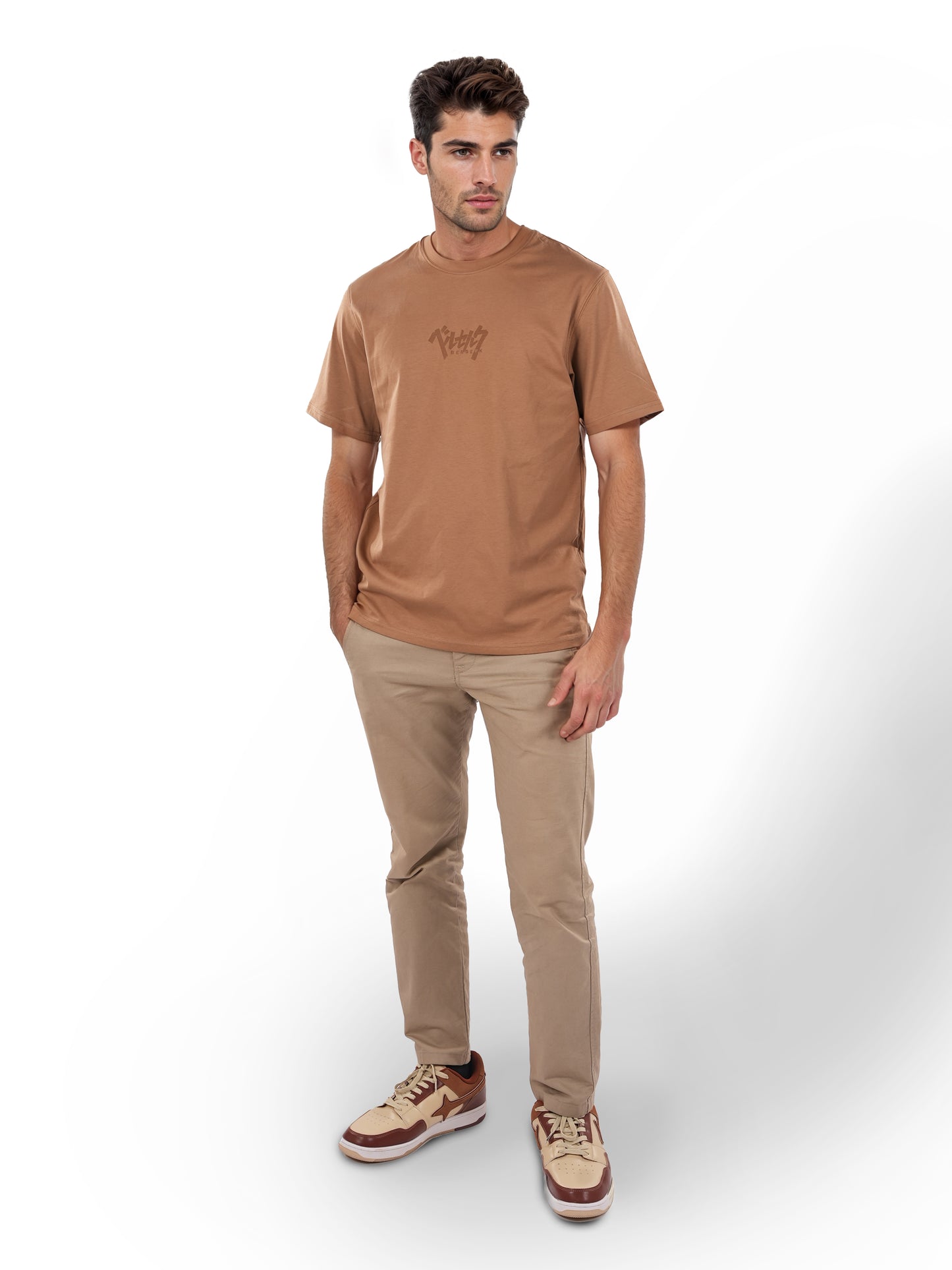 Berserk - Brown Printed Cotton T-shirt