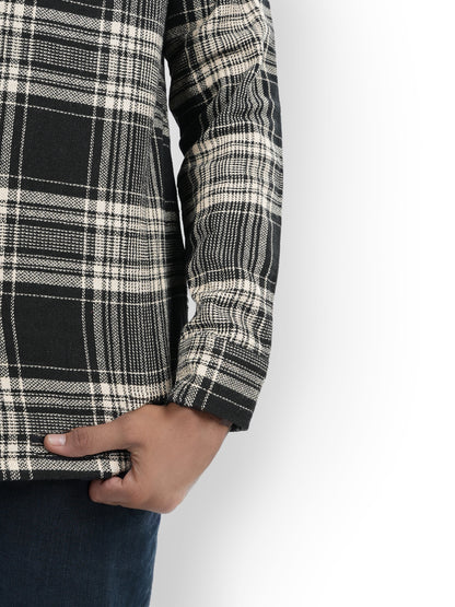 Black Checks Cotton Shirt