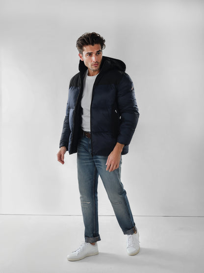 Chamonix - Navy Blue Solid Polyamide Jacket