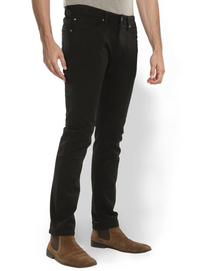 Black Straight Slim Fit Stay Dark Jeans