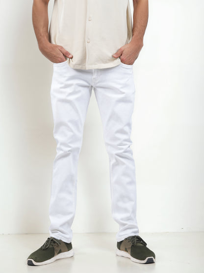 White Slim Fit Jeans