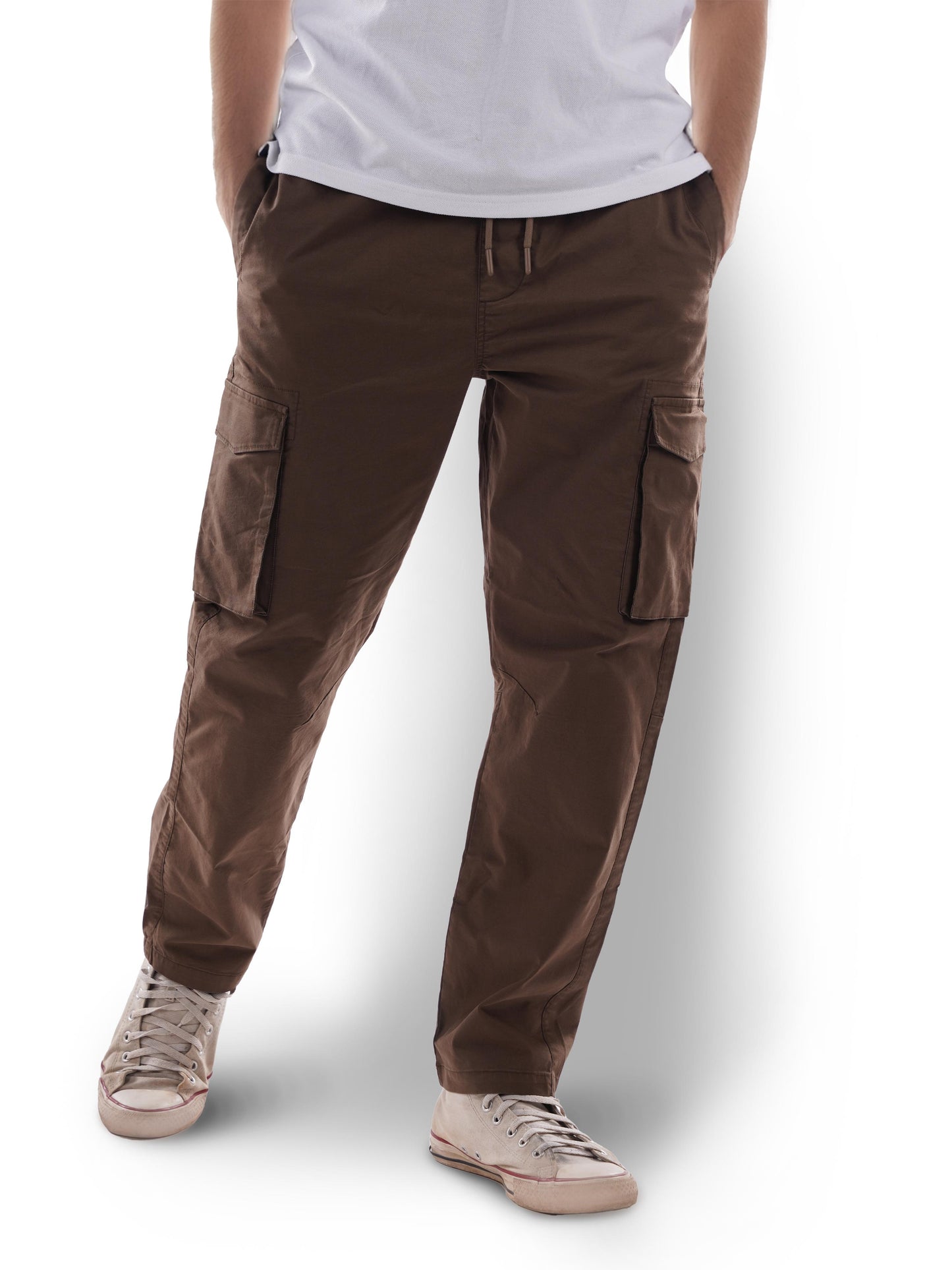 Brown Straight Fit Cargos