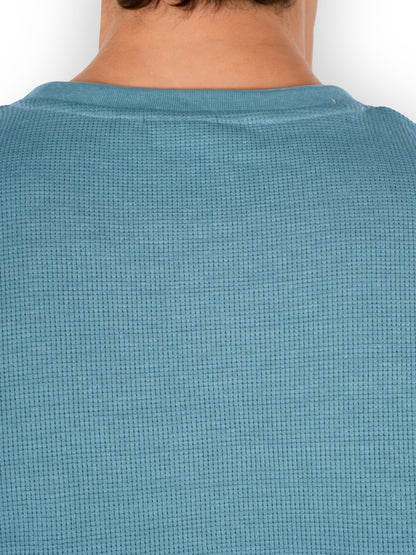 Green Solid Cotton T-shirt