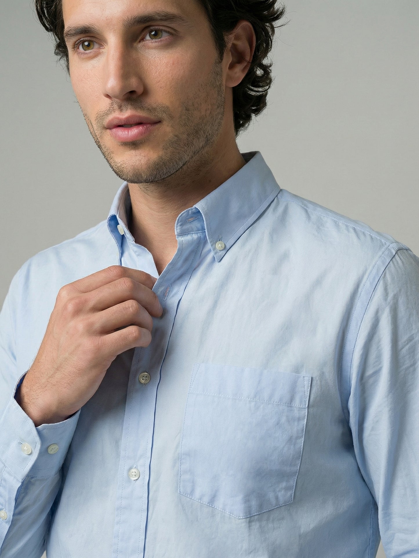 Celio Mens Blue Solid Regular Fit Cotton Shirts