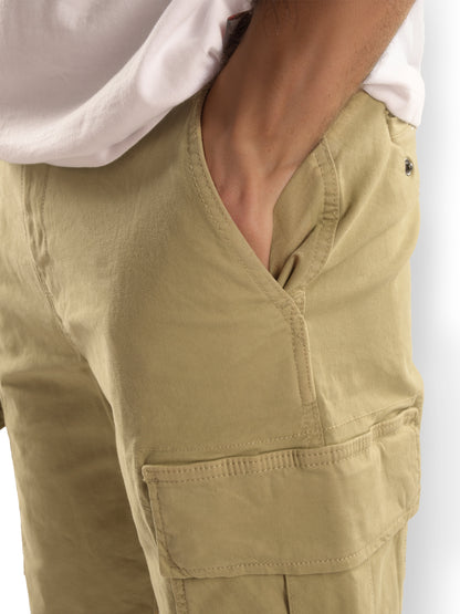 Khaki Regular Fit Shorts