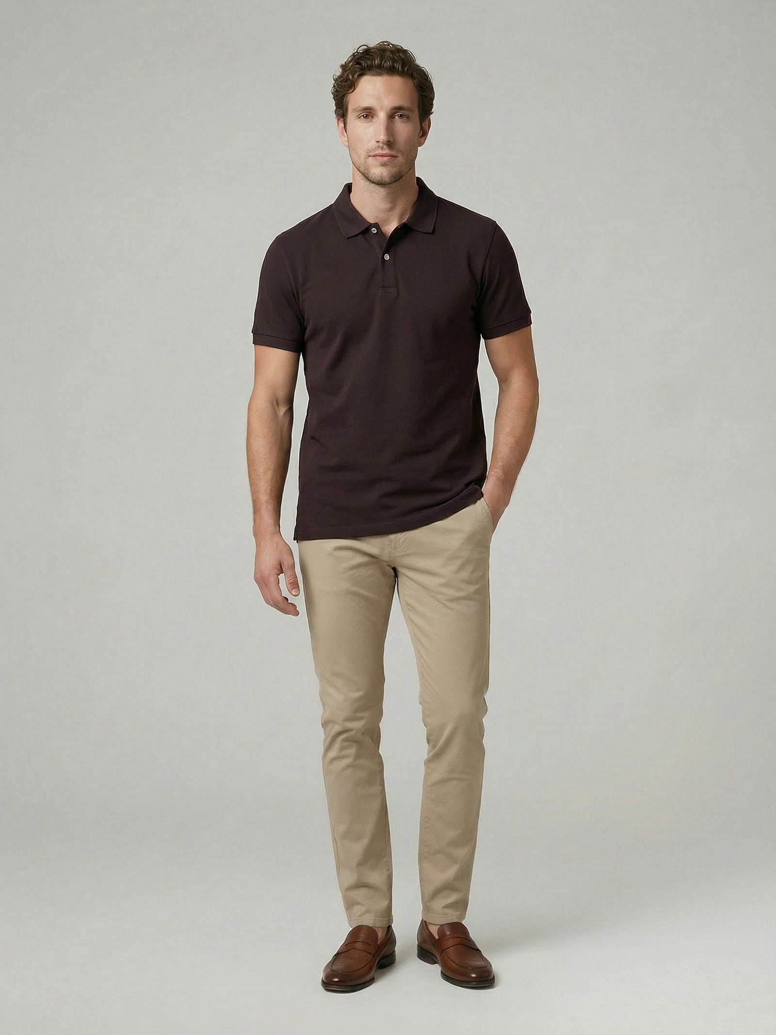 Celio Mens Brown Solid Slim Fit Cotton T-Shirts