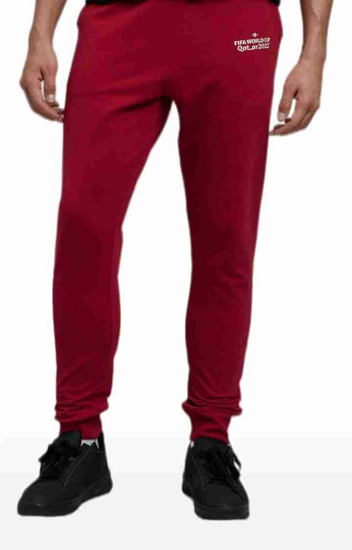 FIFA - Burgundy Printed Cotton Joggers