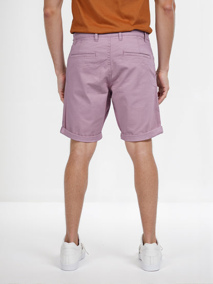 Celio* Cotton Regular Fit Purple Bermuda