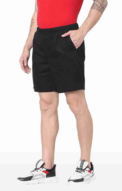 Black Regular Fit Shorts